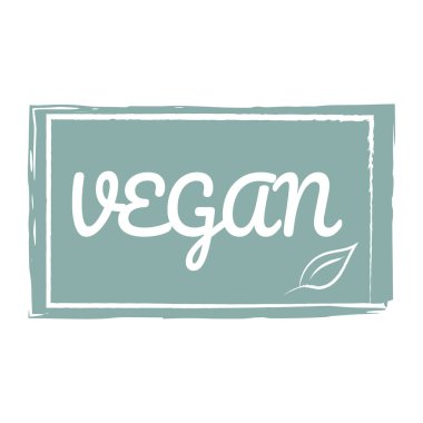 Beyaz arka planda, yapraklı ekolojik ürünlerin ambalajı için bir simge. Vektör illüstrasyonu