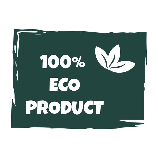 Ikona Pro Balení Ekologických Výrobků Bílém Podkladu Listem Vektorová Ilustrace — Stockový vektor