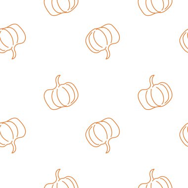 Balkabağı çizgili kusursuz desen. Vektör illüstrasyonu