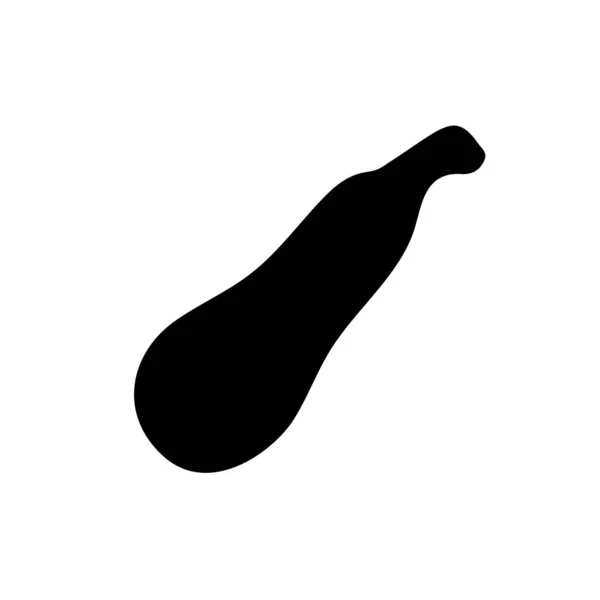 Zucchini Ikone Silhouette Auf Weißem Hintergrund — Stockvektor