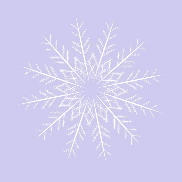 青い背景に白い雪の結晶 アイコングラフィック — ストックベクタ