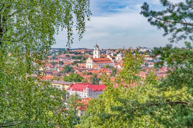 Beautiful view of the Old town in Vilnius