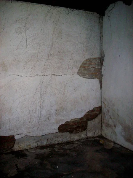 the walls of the old building which are very dull and made of bricks are starting to suffer severe damage due to age and lack of regular maintenance