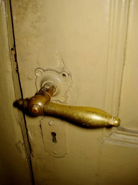 This unique and original antique door handle is still functioning and well maintained
