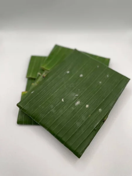 Tempeh Banana Leaf Tempe Indonesian Fermented Soybean Food Pressed Small — Foto Stock