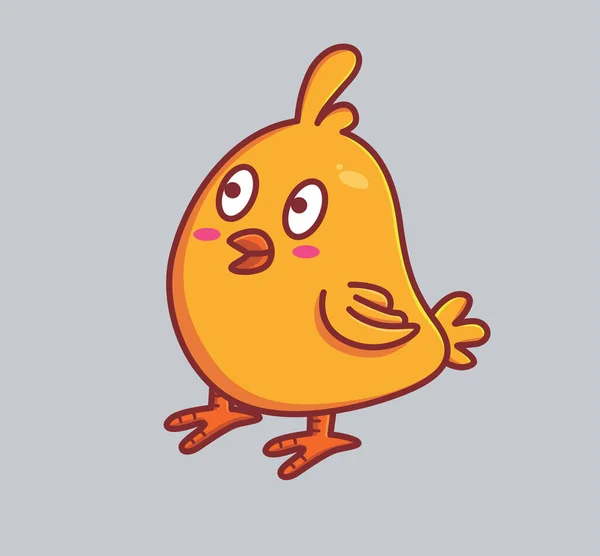 Cute Chicks Hatching Animal Cartoon Isolated Flat Style Sticker Web — Stock Vector