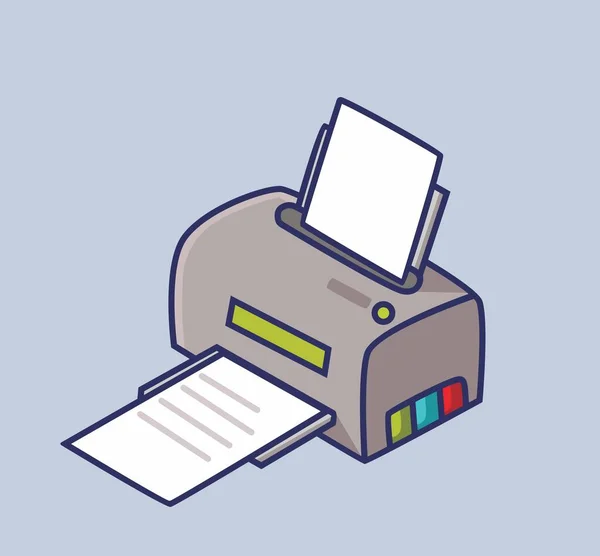 Cute Printer Office Vector — Vettoriale Stock