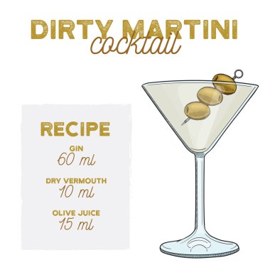El Rengi Renkli Martini Yaz Kokteyli. İçindekilerle birlikte iç