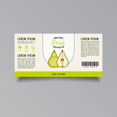 Armut reçel etiketi şablonu Soyut modern vektör paketleme düzeni izole edildi
