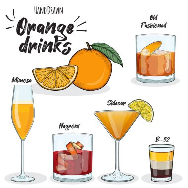 Portakal İçecekleri, B52 Mimosa Negroni Sidecar Eski usul