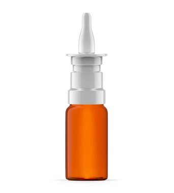 10 ml Amber cam burun spreyi. İzole edilmiş