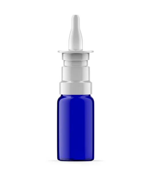 Blue Glass Nässprayflaska Isolerad — Stockfoto