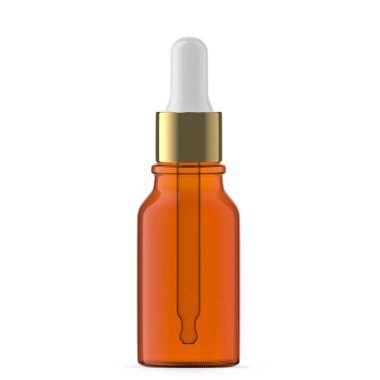15 ml Amber Cam Düşürme Şişesi. İzole edilmiş