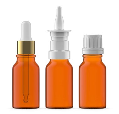 15 ml Amber Cam Şişeler. Burun spreyi, Temel Yağ ve Düşürme Şişesi. İzole edilmiş