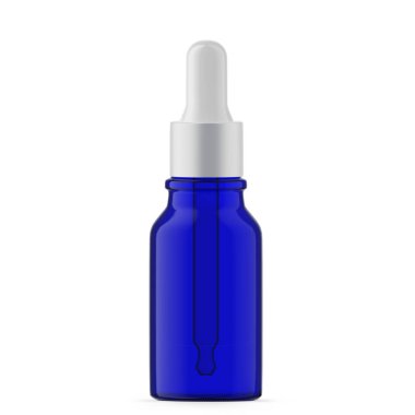 15 ml Mavi Cam Şişe. İzole edilmiş