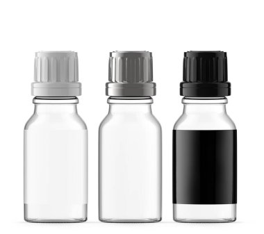 15 ml. Boş Bardak Gerekli Yağ Düşürme Şişeleri. İzole edilmiş