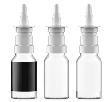 15 ml. Boş Cam Burun Spreyi Şişeleri. İzole edilmiş