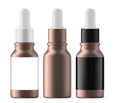 15 ml 'lik Rose Gold Cam Düşürme Şişesi. İzole edilmiş