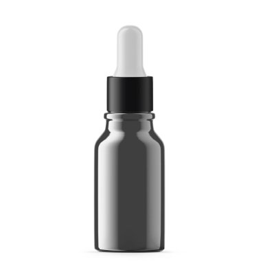 15 ml. Gümüş Cam Düşürme Şişesi. İzole edilmiş