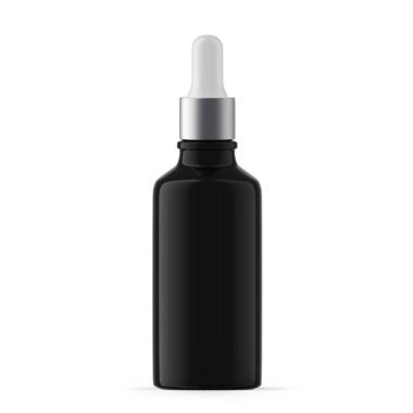 50 ml 1 ons siyah cam düşürücü şişe.