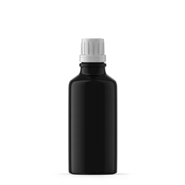 50Ml Unze Schwarzes Glas Ätherisches Flasche — Stockfoto