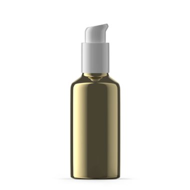 50 ml Altın Cam Pompa Şişe. İzole edilmiş