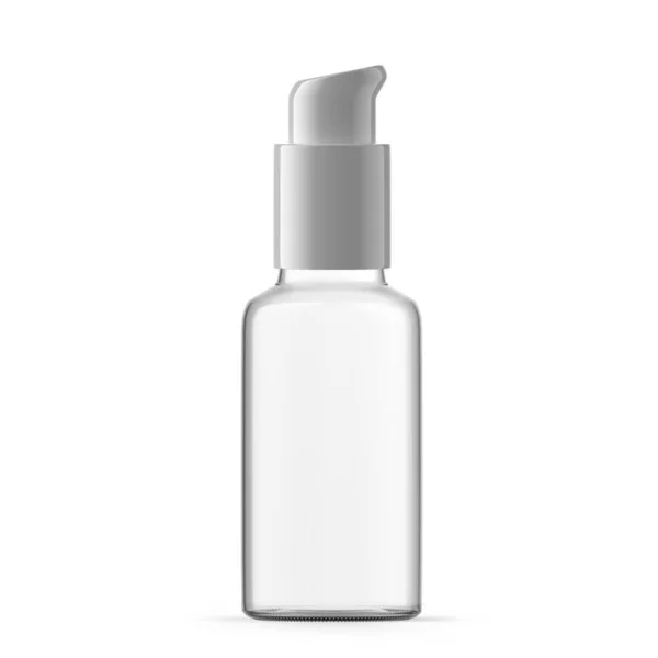 30Ml Clear Glass Pump Bottle Isolated — Stock Photo, Image