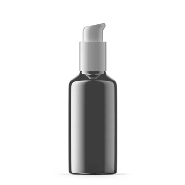 50Ml Silver Glass Pump Bottle Isolated — Stockfoto