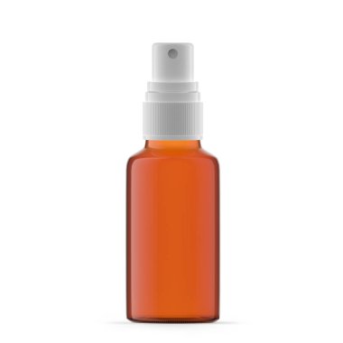 30 ml Amber Cam Sis Spreyi Şişesi. İzole edilmiş