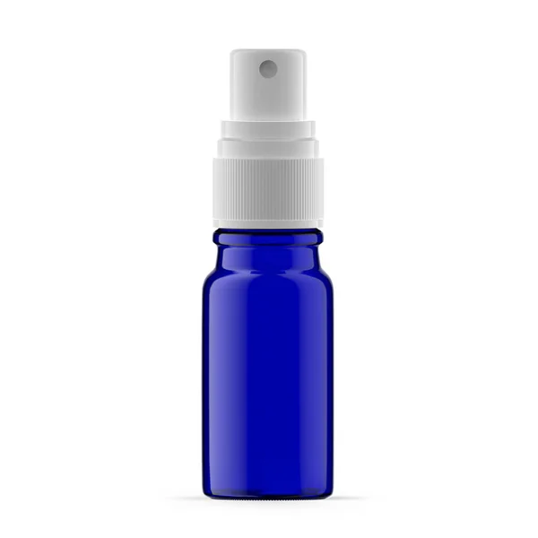 10Ml Blue Glass Mist Spray Bottle Isolated — Stockfoto