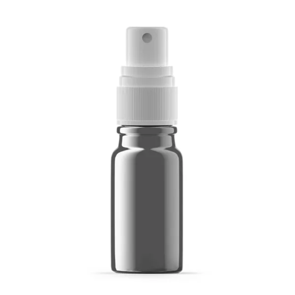 10Ml Silver Glass Mist Spray Bottle Isolated — Stockfoto