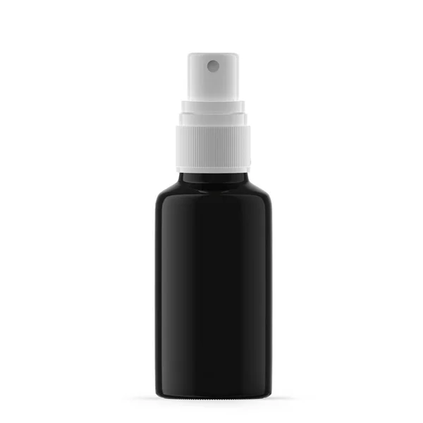 30Ml Black Glass Mist Spray Bottle Geïsoleerd — Stockfoto
