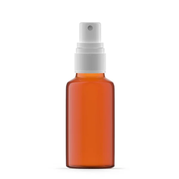 30Ml Amber Glass Mist Spray Bottle Geïsoleerd — Stockfoto