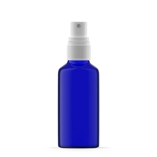 50Ml Blue Glass Mist Spray Bottle Isolated — Photo