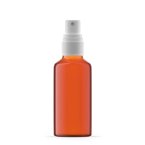 50Ml Amber Glass Mist Spray Bottle Isolated — Stockfoto