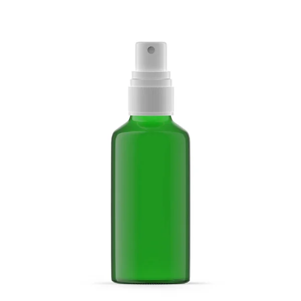 50Ml Green Glass Mist Spray Bottle Isolated — 图库照片