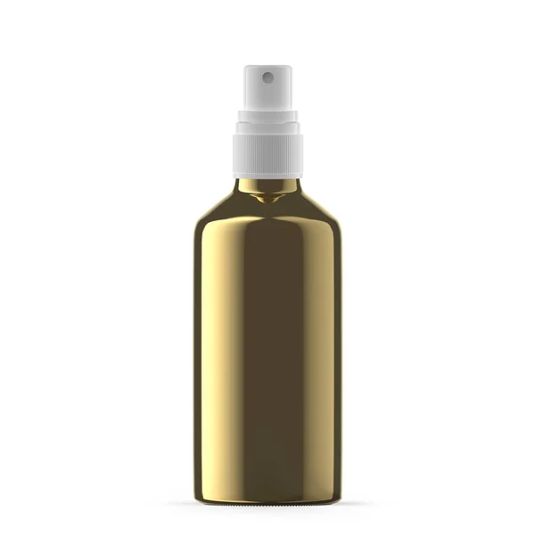 100Ml Gold Glass Mist Spray Bottle Isolated — Stockfoto