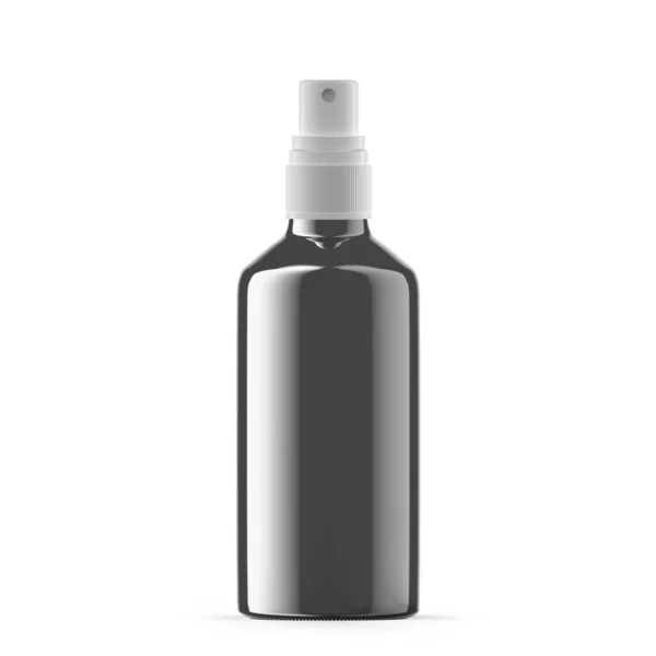 100Ml Silver Glass Mist Spray Bottle Isolated — Stock Photo, Image