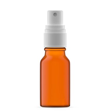 15ml Amber Glass Mist Spray Bottle. Isolated