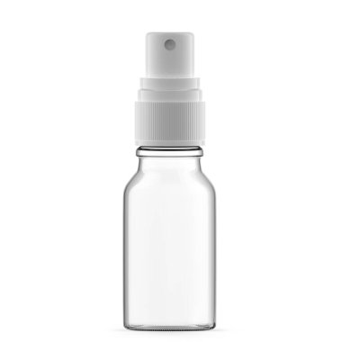 15ml Clear Glass Mist Spray Bottle. Isolated