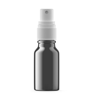 15ml Silver Glass Mist Spray Bottle. Isolated