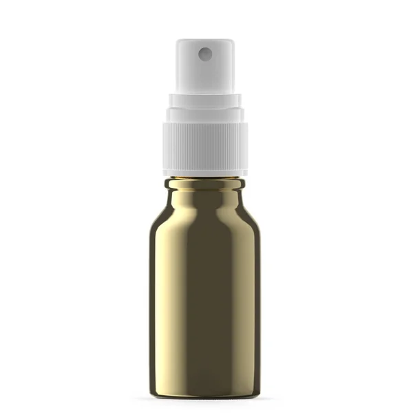 15Ml Gold Glass Mist Spray Bottle Isolated — Stockfoto