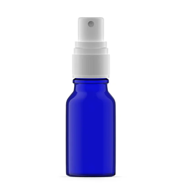 15Ml Blue Glass Mist Spray Bottle Isolated — Stockfoto