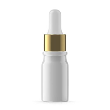 5ml glossy plastic glass dropper isolated