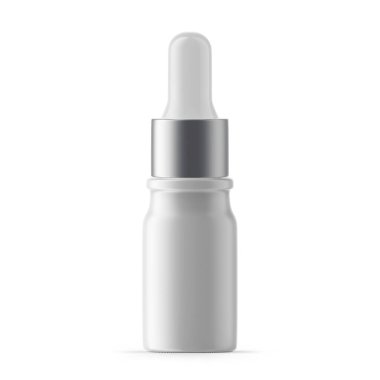 5ml matte plastic glass dropper isolated