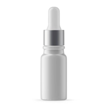 10ml matte plastic glass dropper isolated