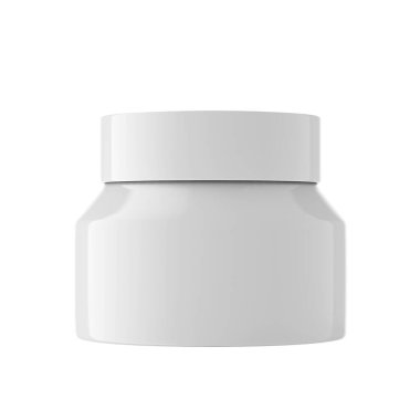 Cosmetic Jar 50g Plastic Container White Isolated