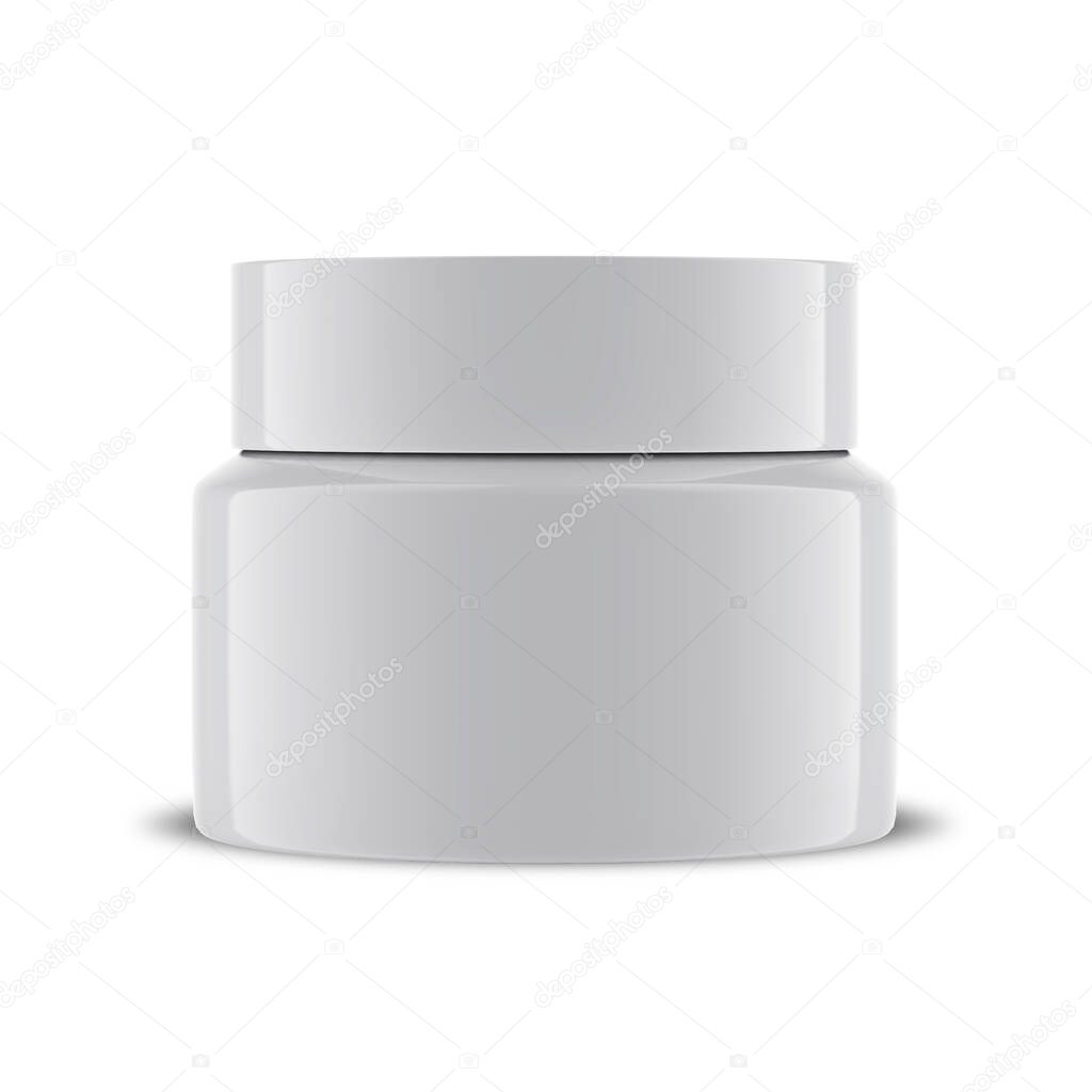 50g plastic jar cosmetic container white isolated