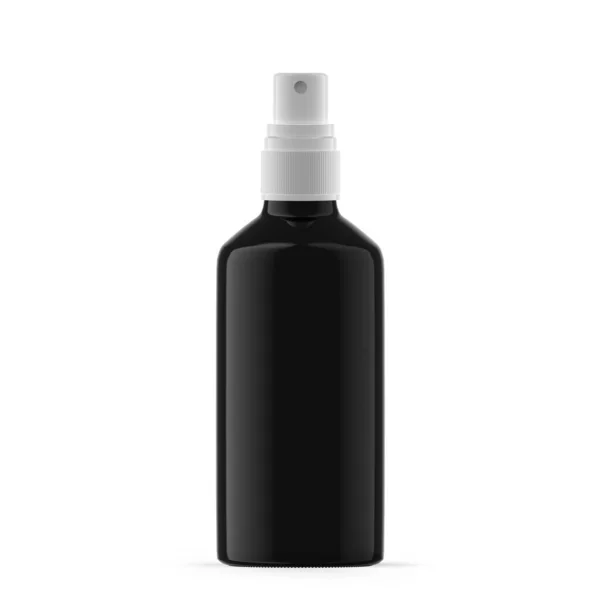 100Ml Black Glass Mist Spray Bottle Isolated — Stok fotoğraf