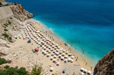 Ka, Antalya  Turkey - 07.02.2022: Daytime photo of famous Kaputa beach in Ka.